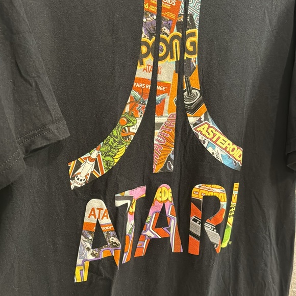Atari Men’s Extra Large (XL) Graphic Tee by Ripple Junction - Black/classic logo - Picture 4 of 5